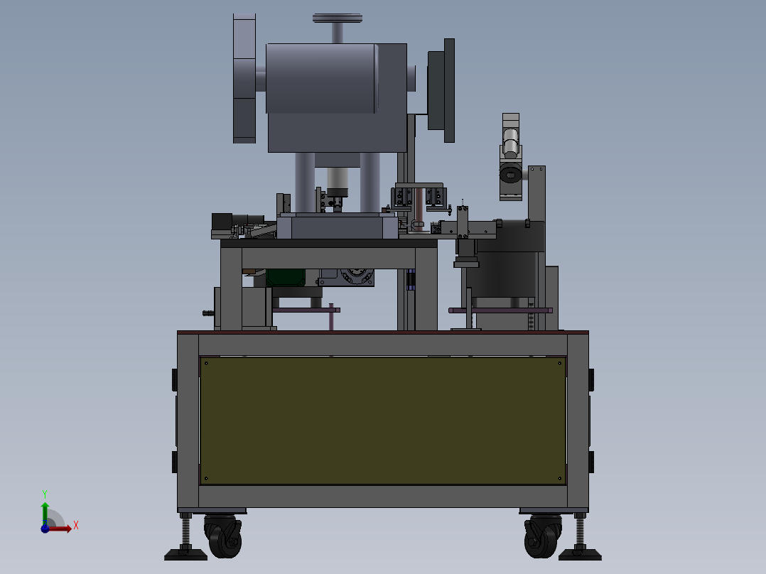 电子锁自动组装机（sw14可编辑+工程图）前视图