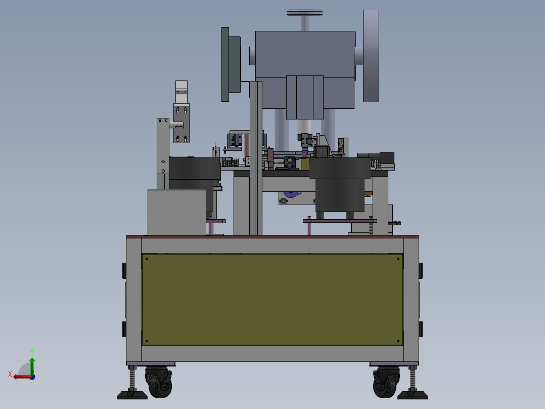 电子锁自动组装机（sw14可编辑+工程图）后视图
