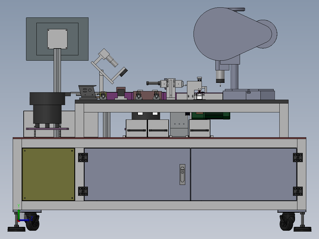 电子锁自动组装机（sw14可编辑+工程图）左视图