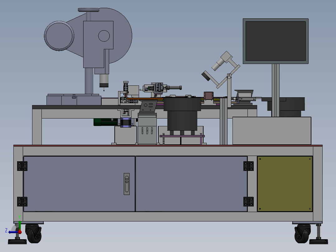 电子锁自动组装机（sw14可编辑+工程图）右视图