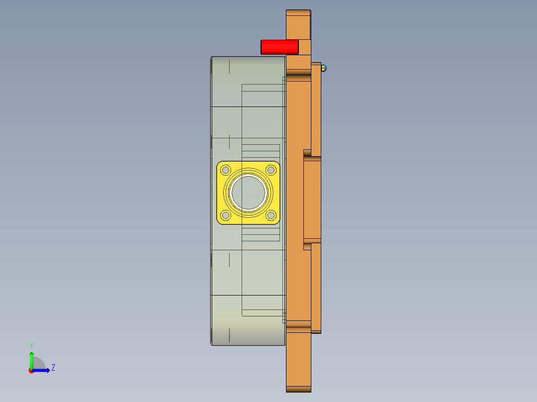 PG1-A-CNC2笔记本CNC工装夹具三维模型内腔减肉-210508-皮革版左视图