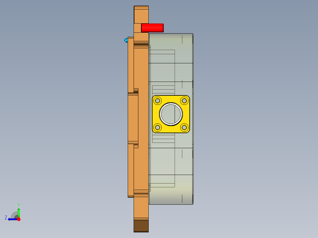 PG1-A-CNC2笔记本CNC工装夹具三维模型内腔减肉-210508-皮革版右视图