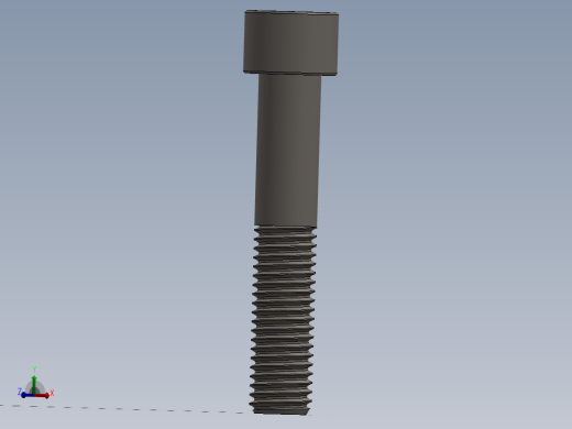 Screw_DIN_912_M12x65_A2.SLDPRT公制内六角螺钉