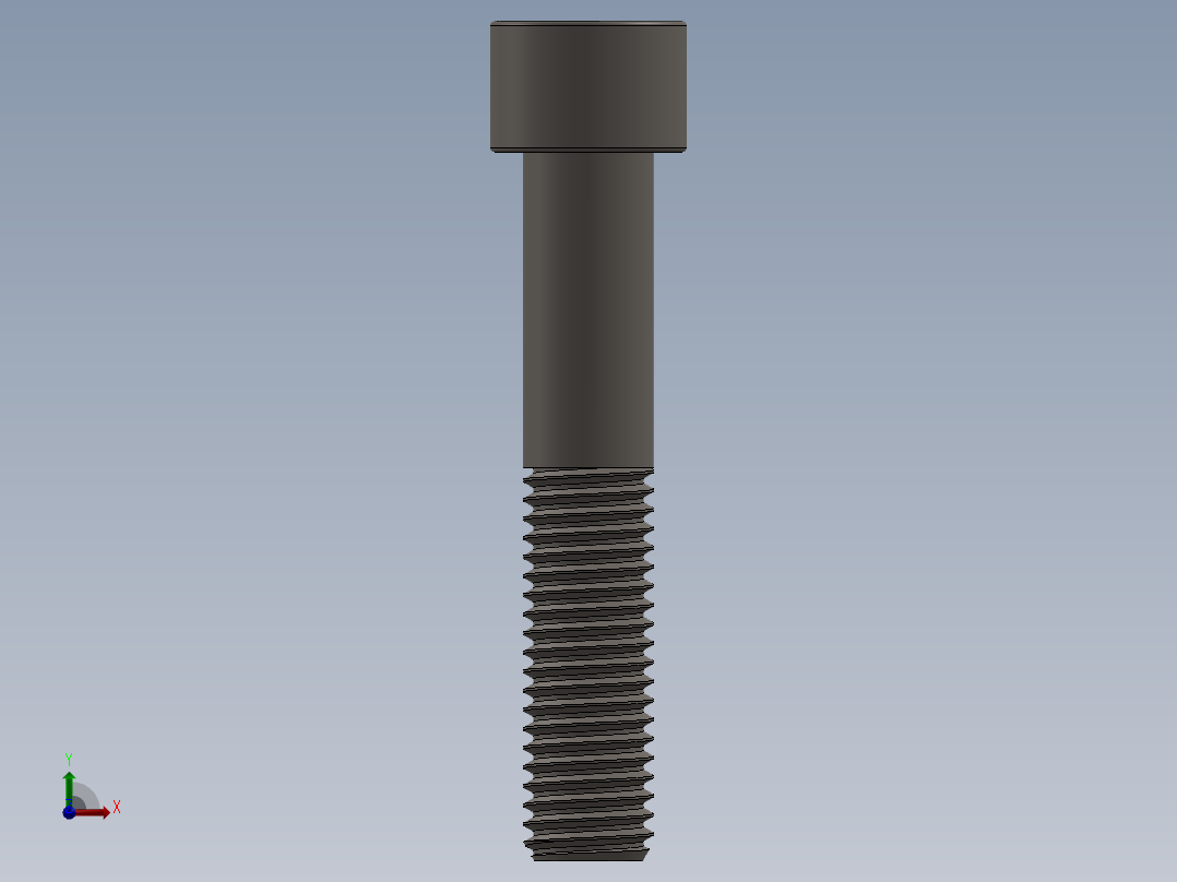 Screw_DIN_912_M12x65_A2.SLDPRT公制内六角螺钉前视图
