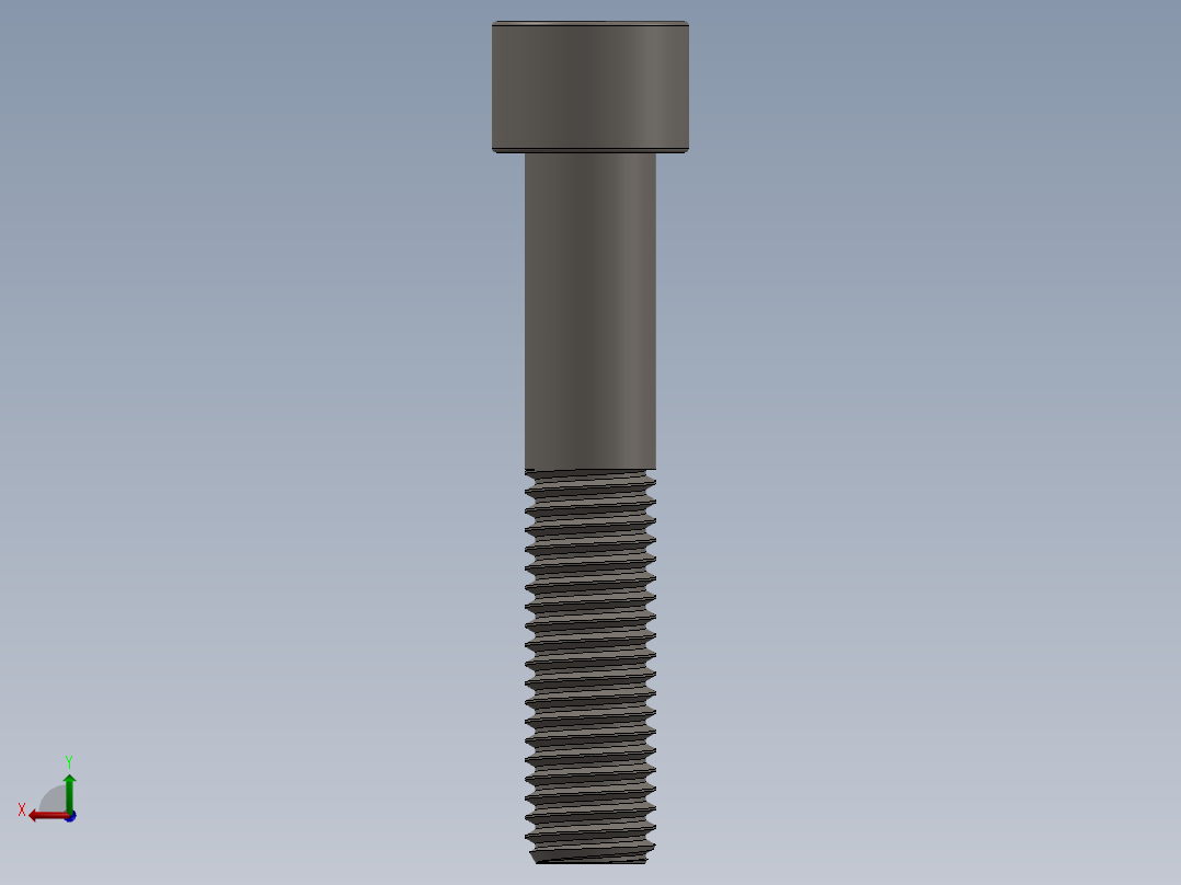 Screw_DIN_912_M12x65_A2.SLDPRT公制内六角螺钉后视图