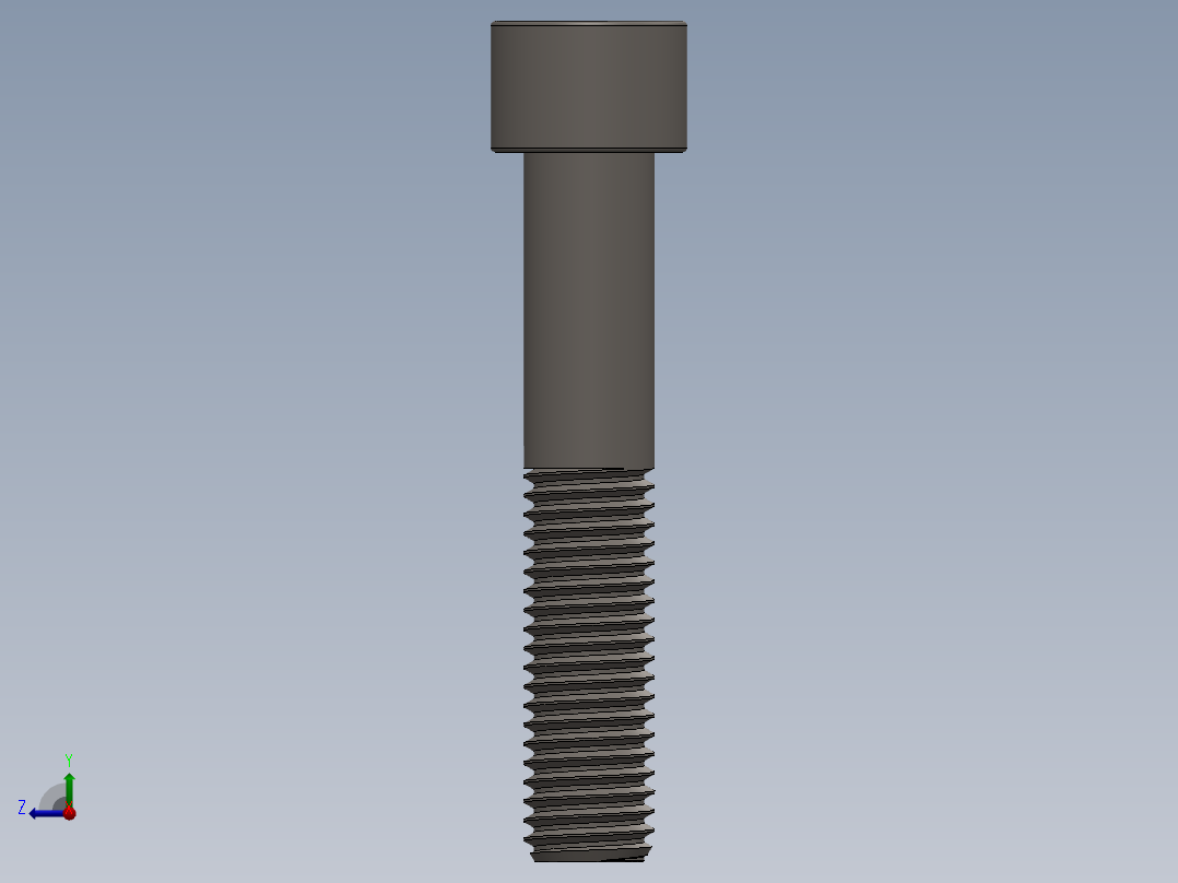 Screw_DIN_912_M12x65_A2.SLDPRT公制内六角螺钉右视图