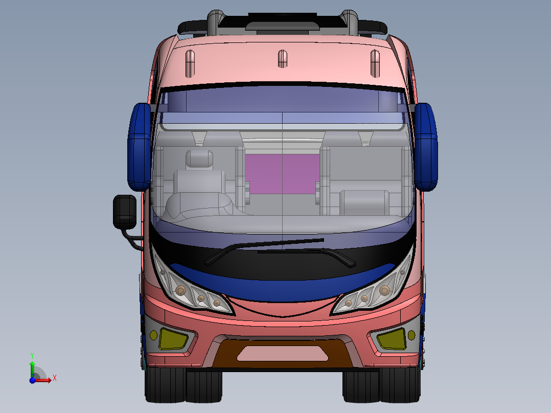 客车、公交车(37)前视图