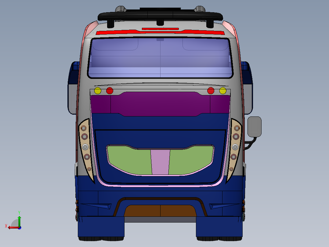 客车、公交车(37)后视图