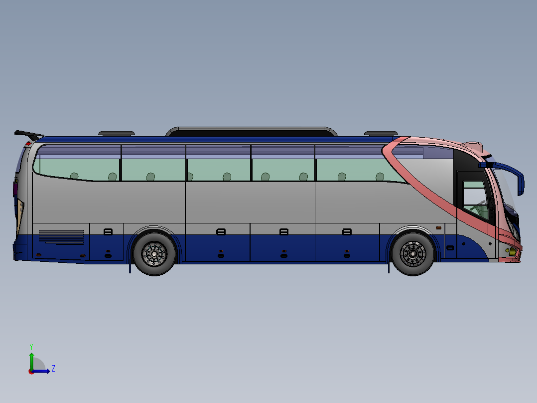 客车、公交车(37)左视图