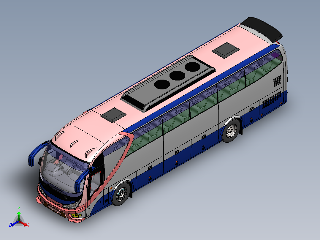 客车、公交车(37)正等轴测图