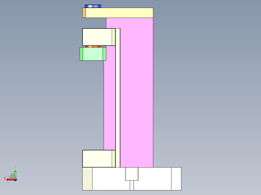 钻夹（两个钻孔工位）后视图