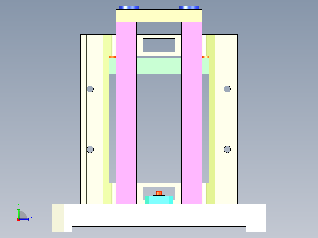 钻夹（两个钻孔工位）左视图