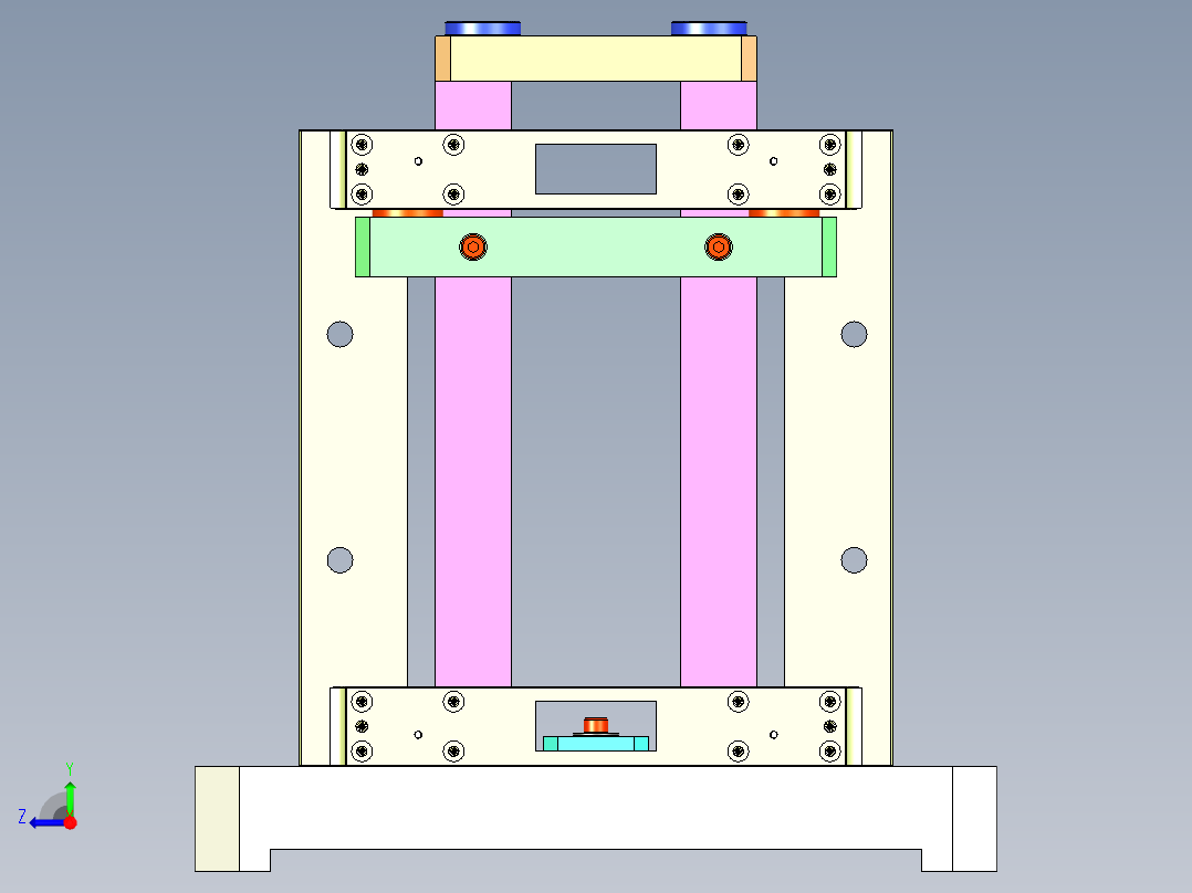 钻夹（两个钻孔工位）右视图