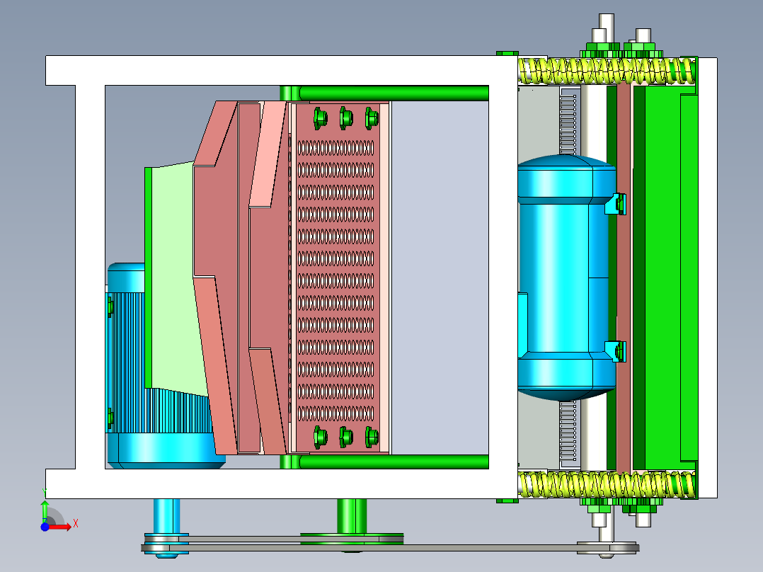 蚕豆去壳机前视图