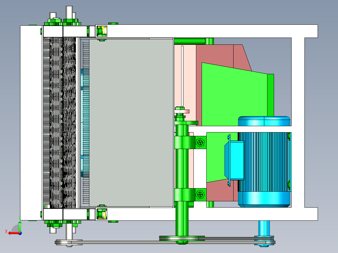 蚕豆去壳机后视图