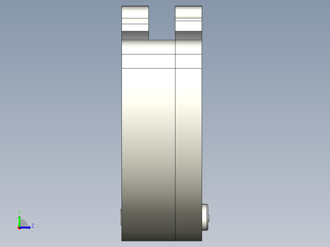 轴锁结构左视图