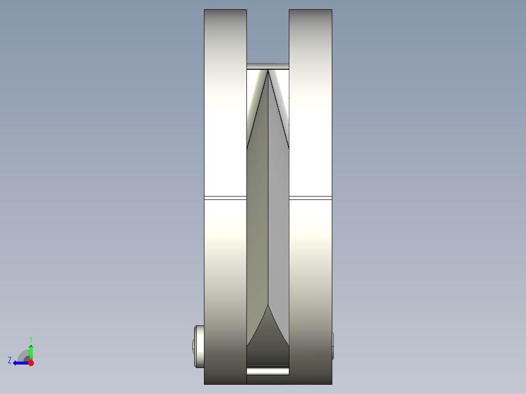 轴锁结构右视图