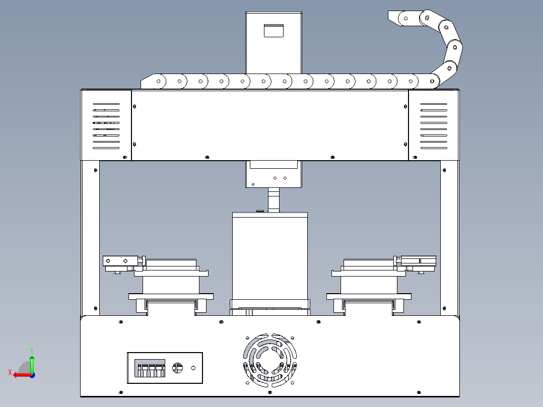 自动锁螺丝机后视图