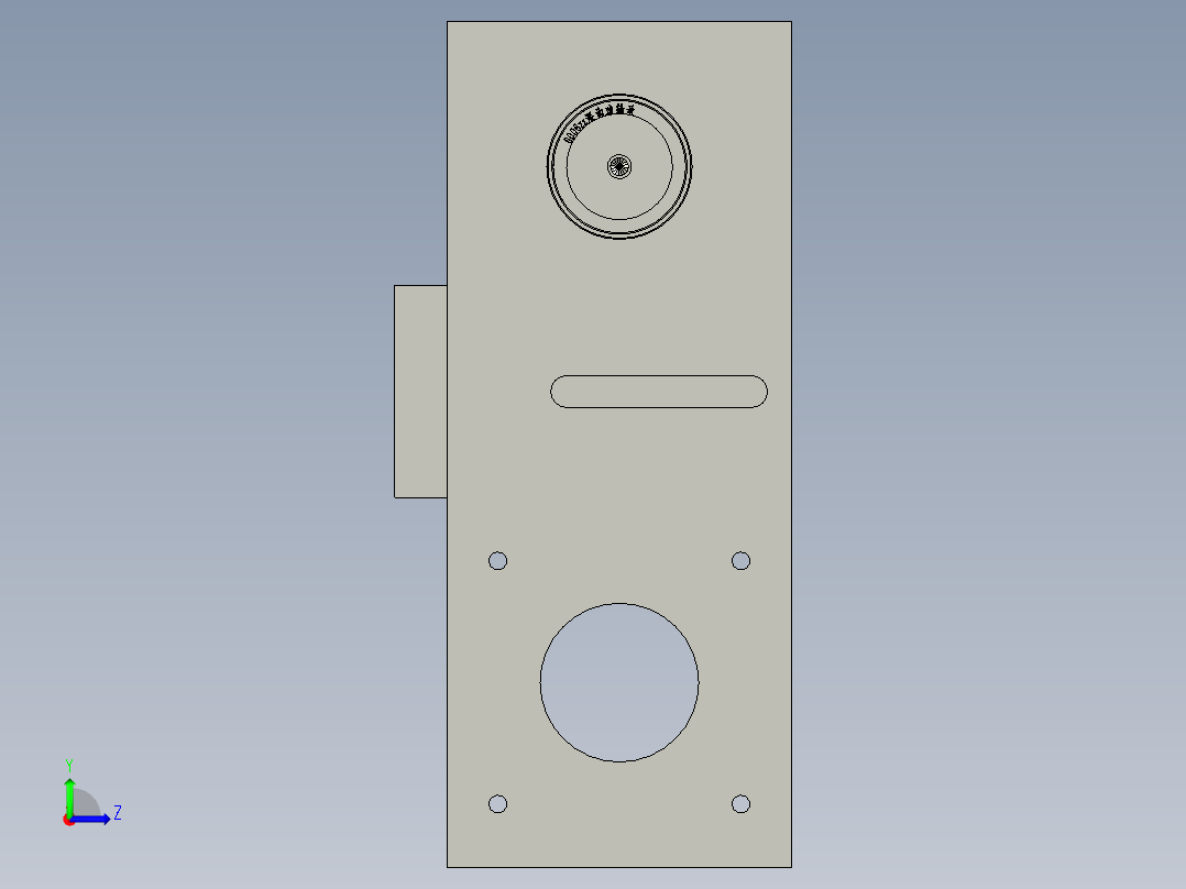 同步带轮轴座装配体2XG1左视图