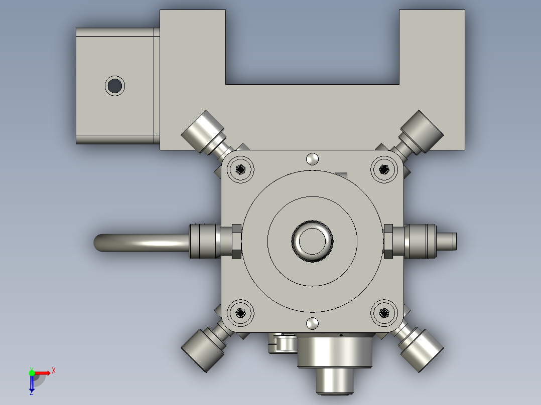 HZ022-光纤激光切割头俯视图