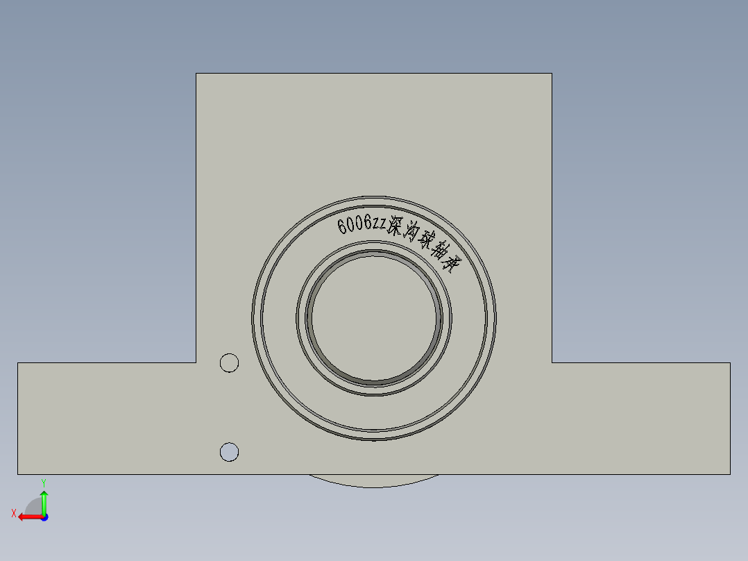 同步带轮轴座装配体XG1后视图