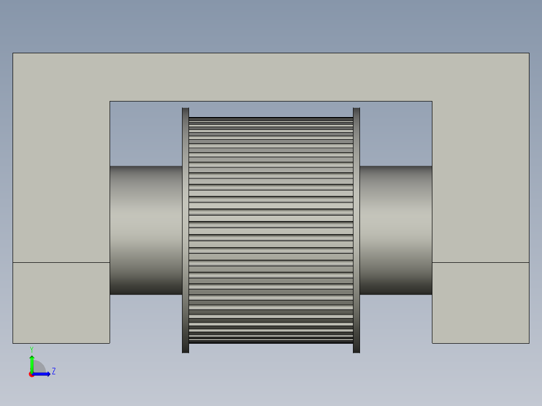 同步带轮轴座装配体XG1左视图