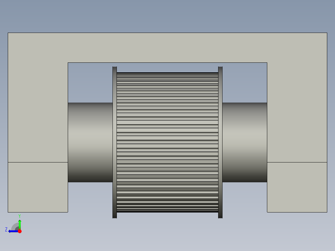 同步带轮轴座装配体XG1右视图
