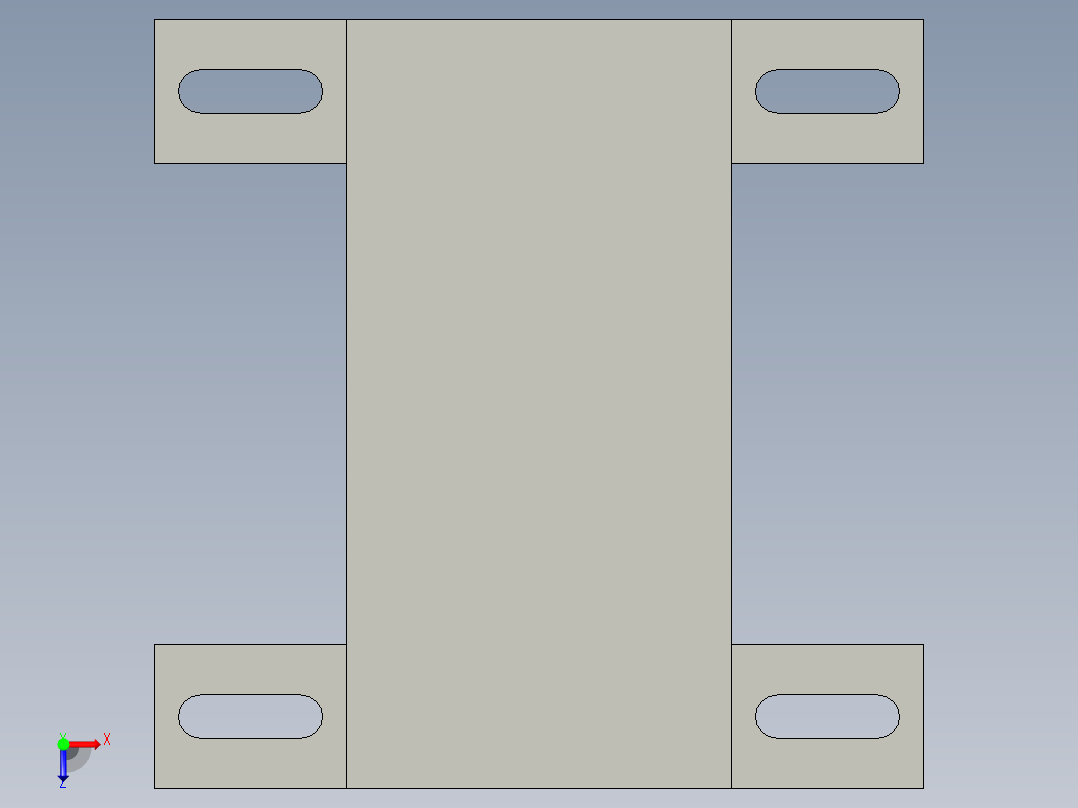 同步带轮轴座装配体XG1俯视图
