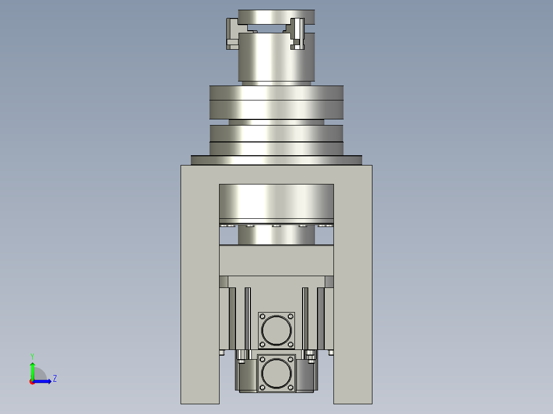 伺服旋转卡盘左视图