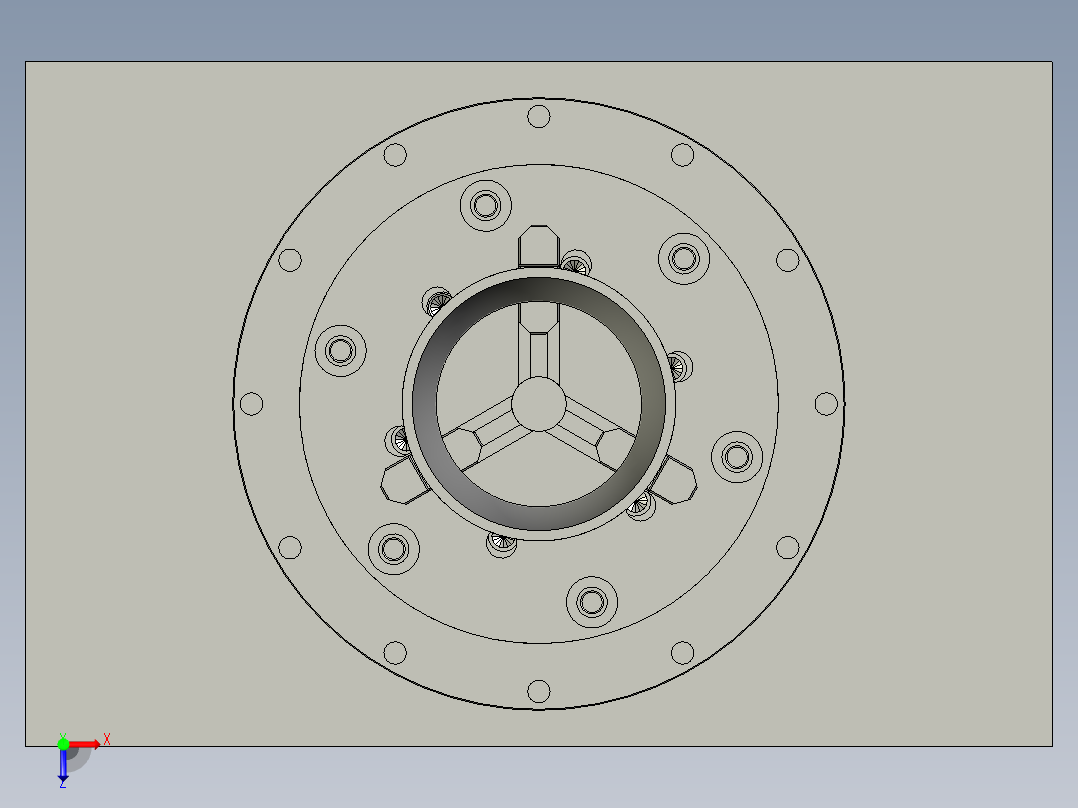 伺服旋转卡盘俯视图