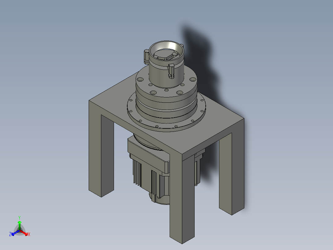 伺服旋转卡盘正等轴测图