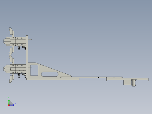 反向下料双夹爪左视缩略图