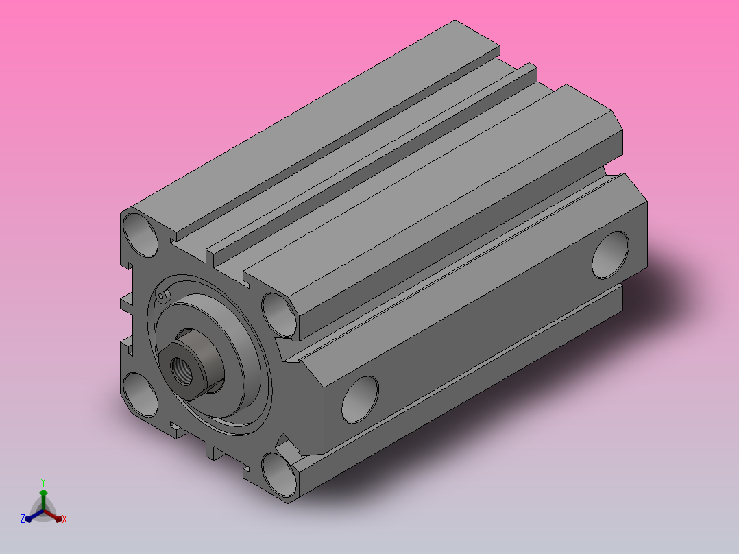 SDA超薄气缸系列SDA 32×60正等轴测图