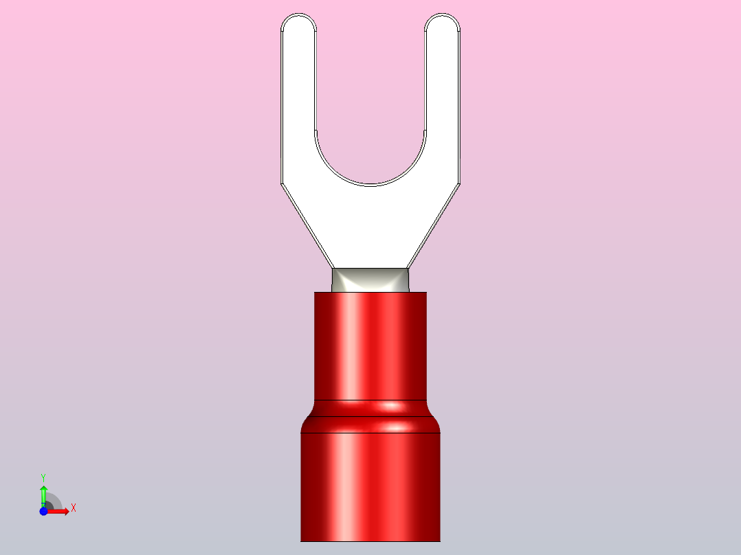 接线端子insulated-spade-terminals-red-1 1 STP前视图