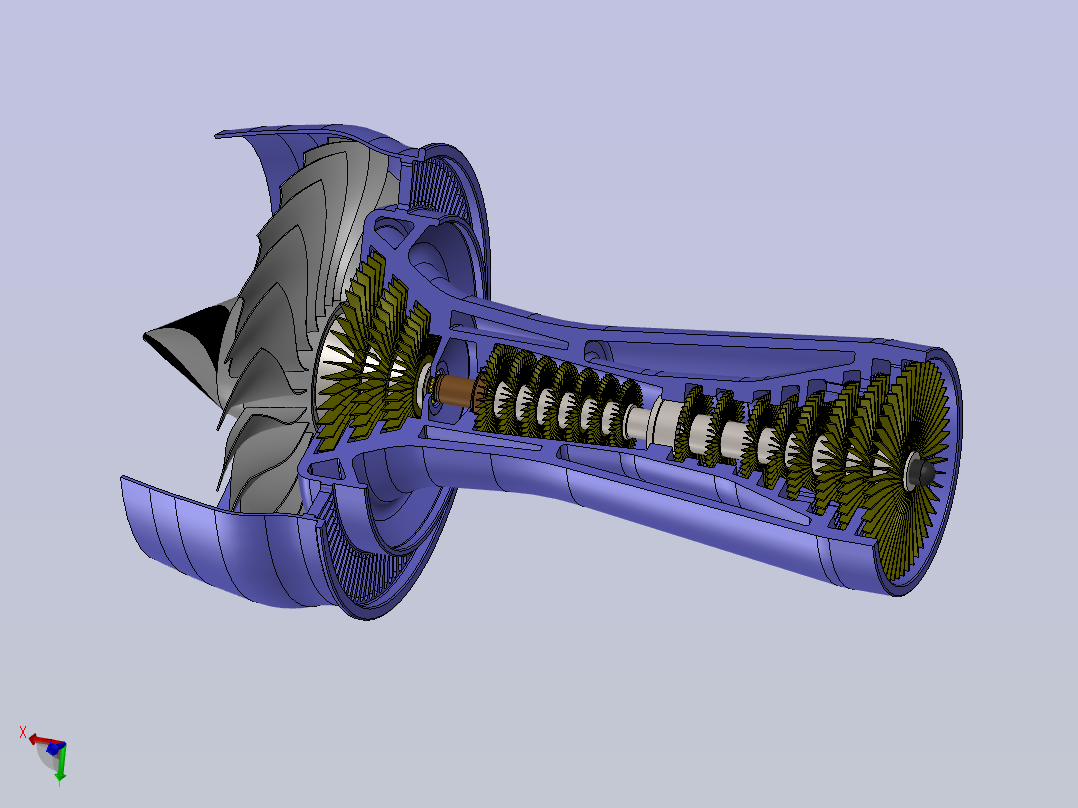 燃气轮机发动机 sw21主视图