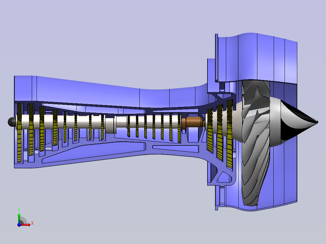 燃气轮机发动机 sw21前视图