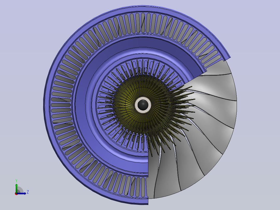 燃气轮机发动机 sw21左视图