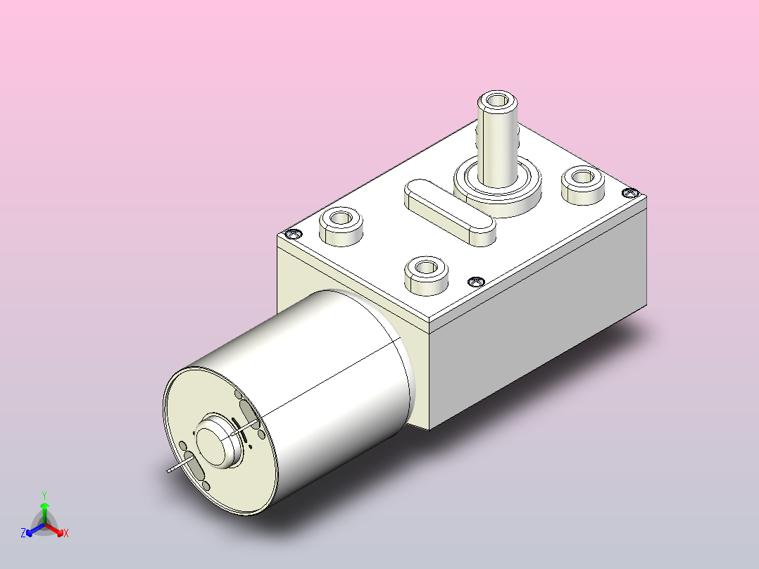 JGY-370DC马达[JGY-370-600K]减速电机主视图