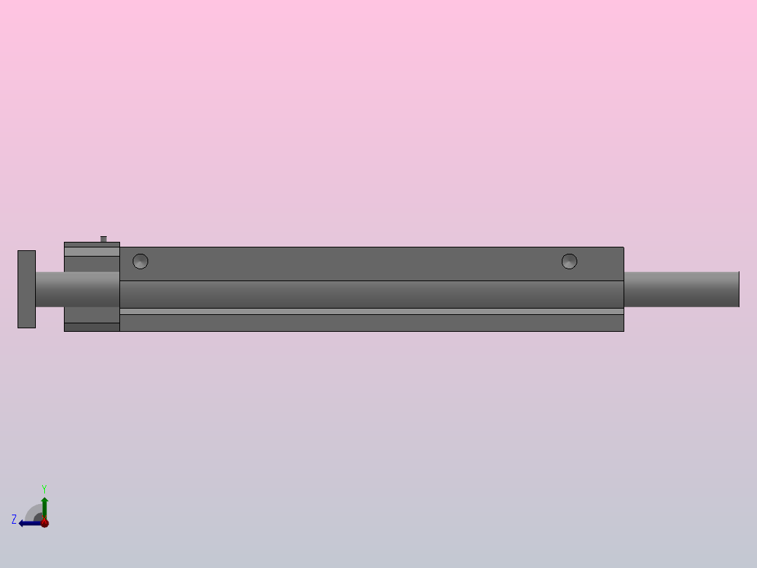 MLGP（φ20～φ32）薄型带导杆锁紧气缸[MGLPM32F-250Z-F]右视图