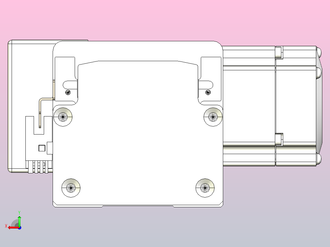 皮带直线轴半封闭可选导轨TPA-HNB-85S-90-L2150-MR-C-P20-N3后视图