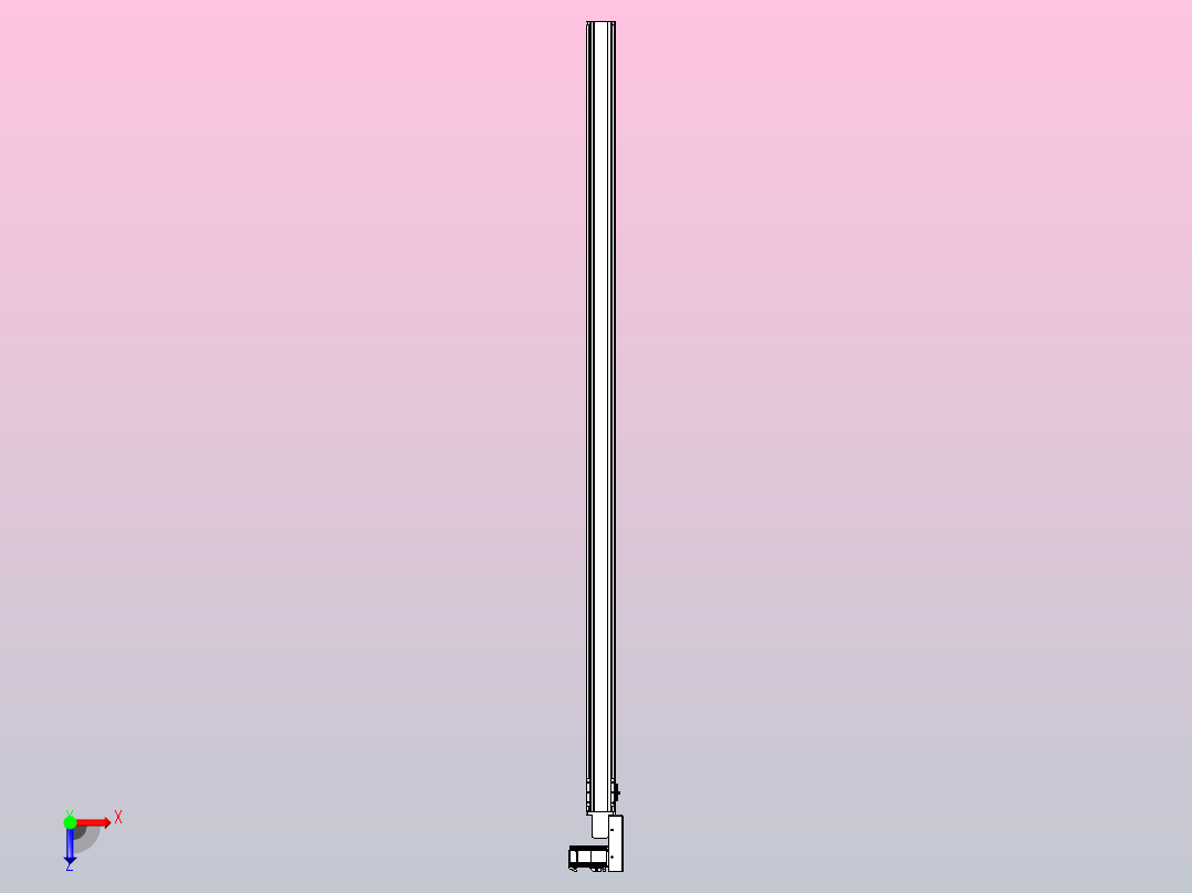 皮带直线轴半封闭可选导轨TPA-HNB-85S-90-L2150-MR-C-P20-N3俯视图