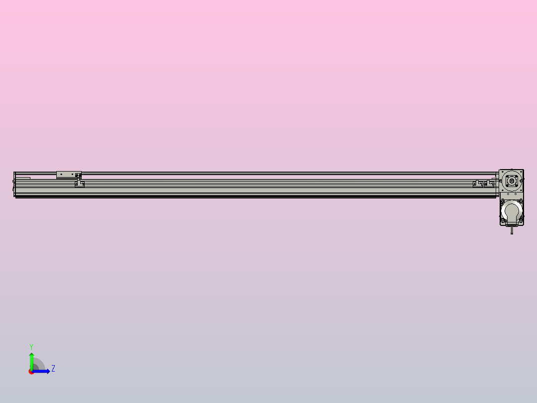 MT75BT半封闭皮带滑台[MT75BT.L80.1100.RD.P40.C3]左视图