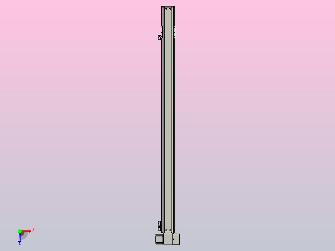 MT75BT半封闭皮带滑台[MT75BT.L80.1100.RD.P40.C3]俯视图