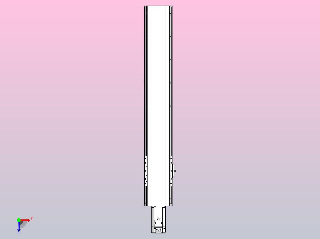 日规模组半封闭丝杆TPA-HNR-120D-1610C-L600-M-C-P40-N3俯视图