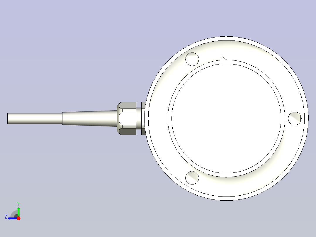 A0005130-EMS50-100kN应变片膜力传感器  载荷传感器右视图