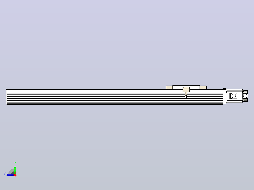 滚珠丝杠直线轴带导轨全封闭TPA-HCR-220D-3210C-L1150-M-Y-P1K-N3右视图