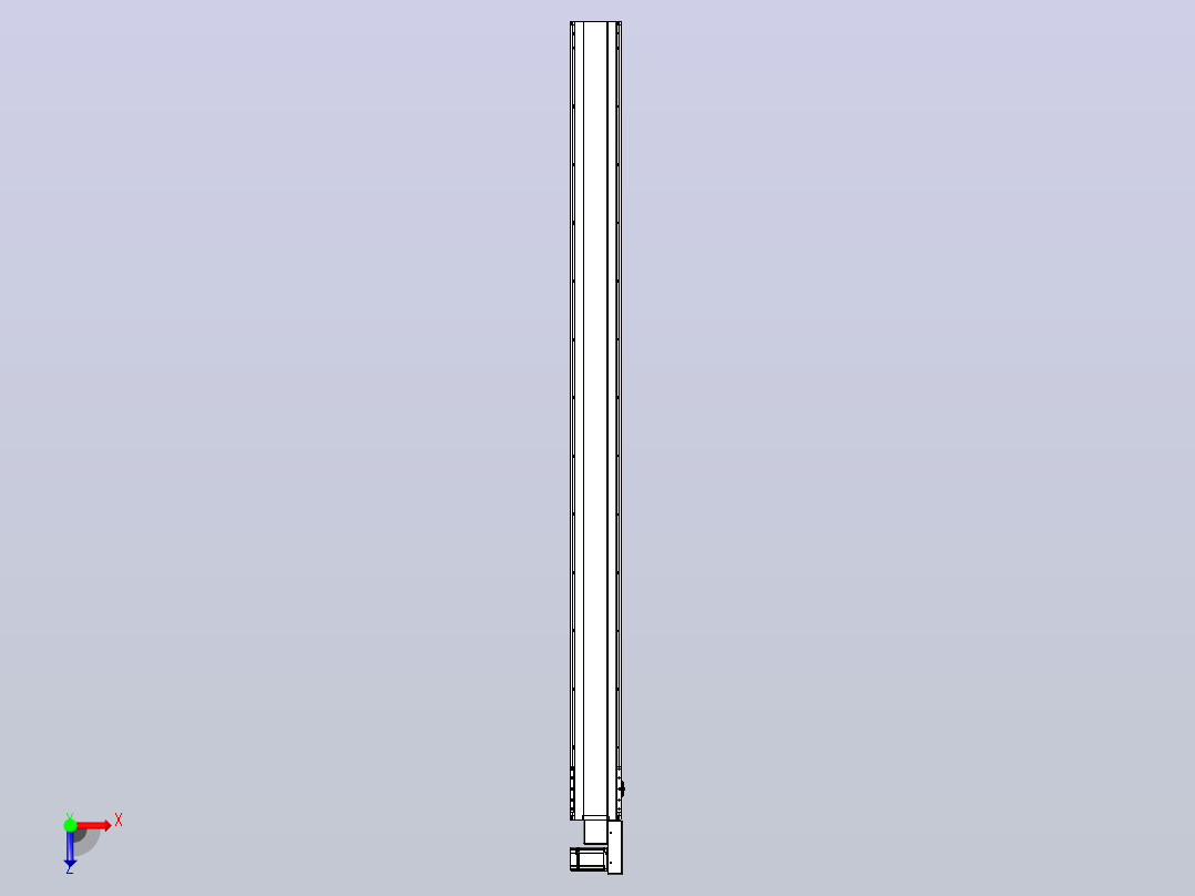 皮带直线轴半封闭可选导轨TPA-HNB-175D-140-L2450-MR-C-P75-N3俯视图
