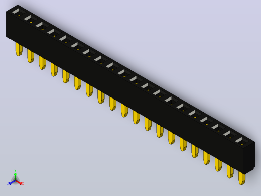 20针接插件 - 雌性 - 2.54mm