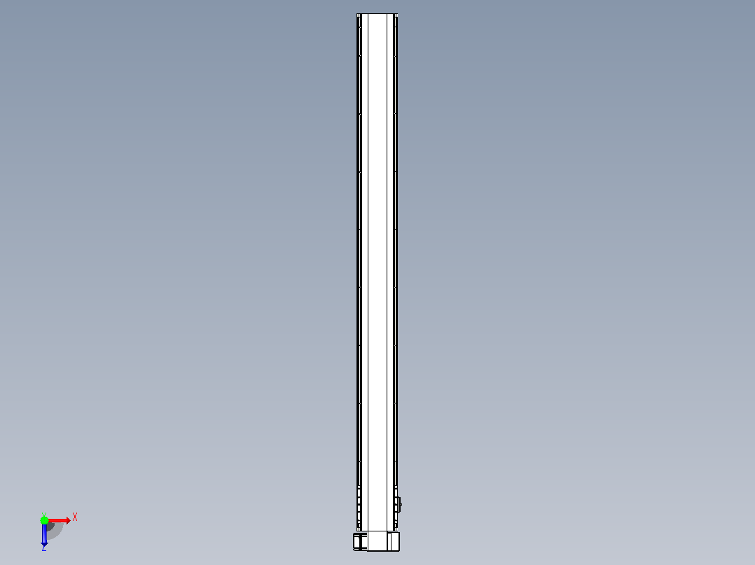 皮带直线轴半封闭可选导轨TPA-HNB-140D-120-L1550-RP-C-P40-N3俯视图