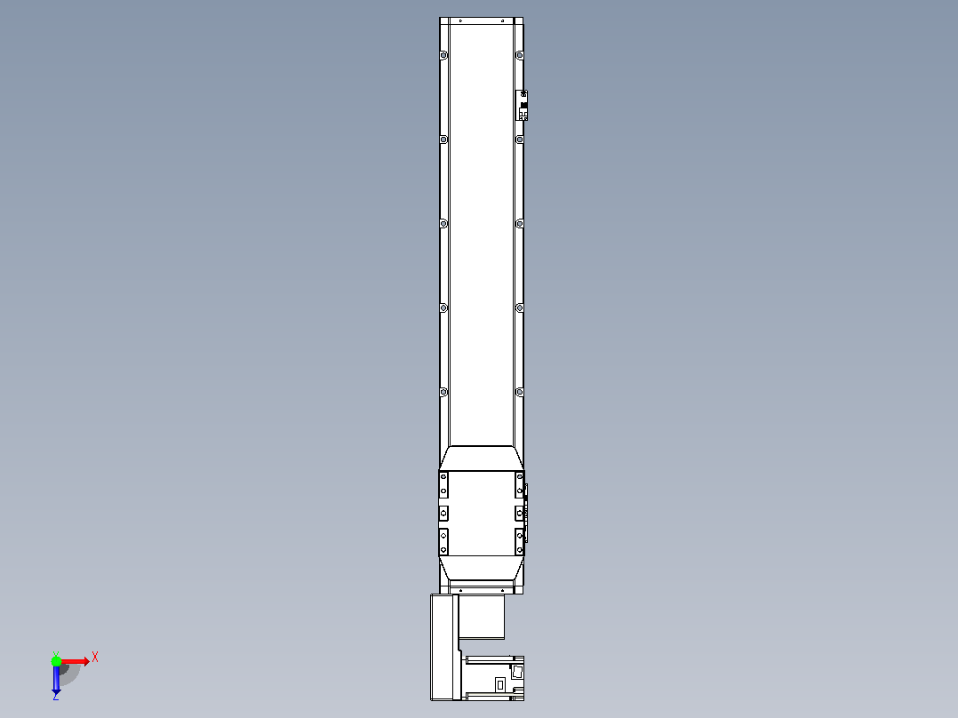 机器人皮带驱动直线轴TPA-GCB-150-P80-L700-QL-M75-N3俯视图